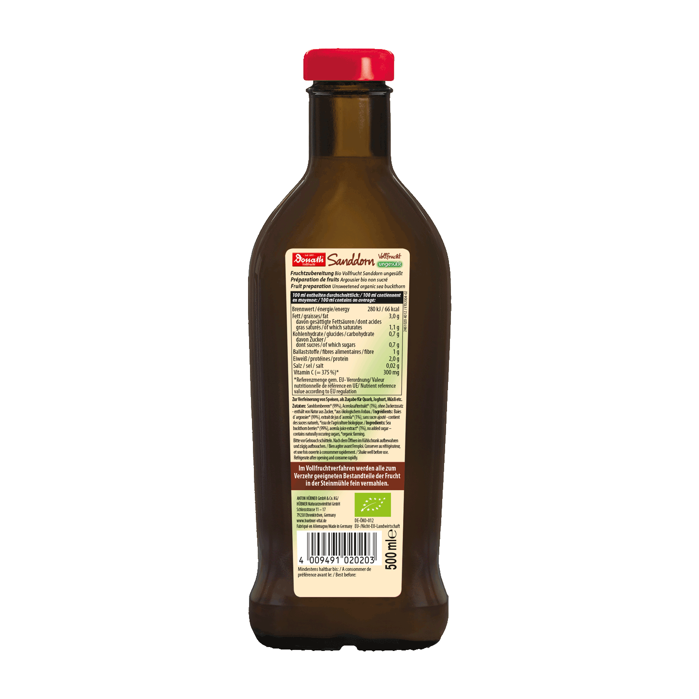 Donath® ORGANIC Unsweetened Sea Buckthorn Whole Fruit